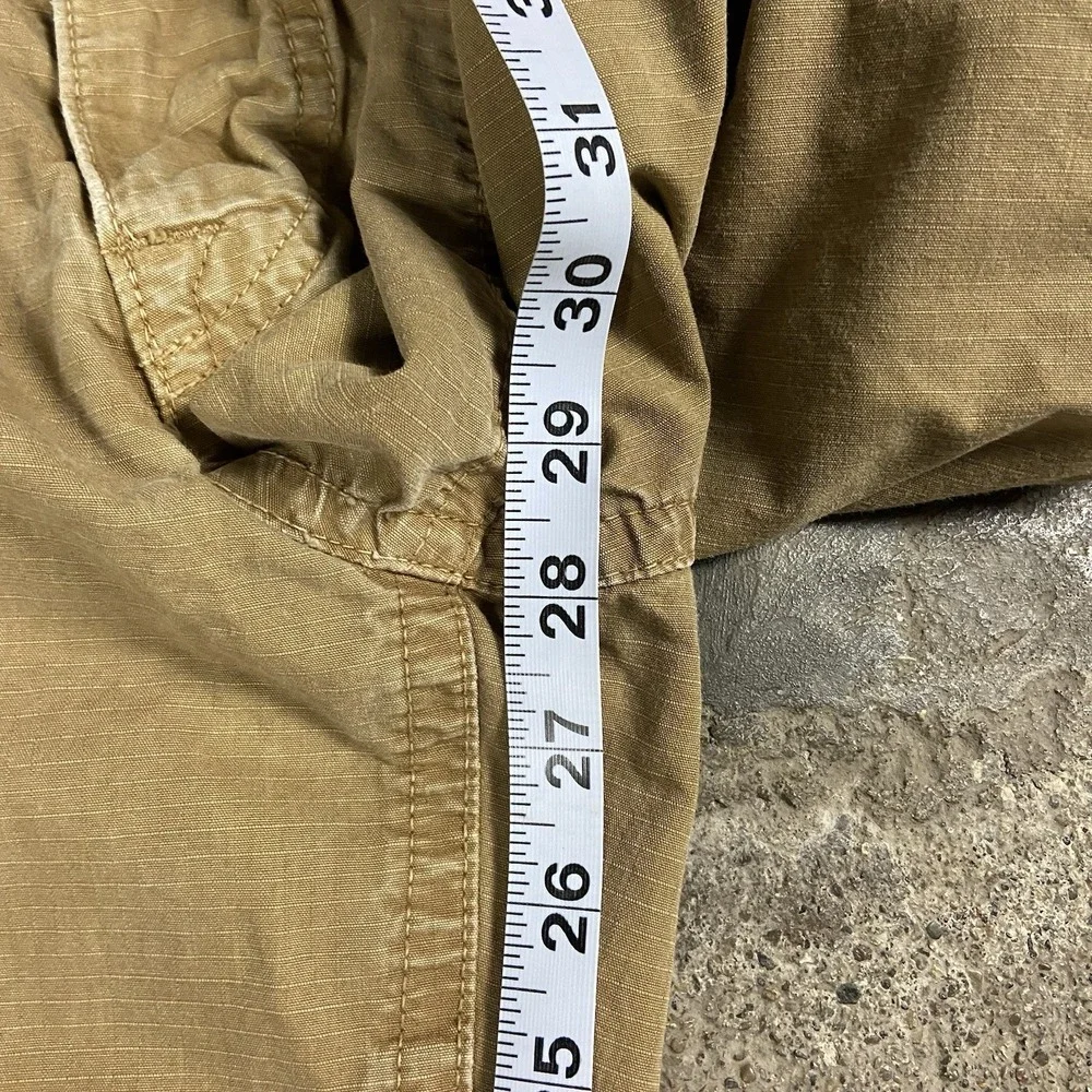Vintage Y2K American Eagle Cargo Pants Size 32x30 Beige Rip‎ Stop Loose Fit Work